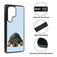 thumbnail image 2 of WIRESTER Shockproof Soft Rubber Cover Case for Samsung Galaxy S25 Ultra 6.8" 2025, Rottweiler Dog Lying Down Looking Up On Light Blue Background, 2 of 5