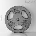 thumbnail image 4 of Disco de peso CAP Barbell de 25 lb gris con agarre de 1 pulgada, 4 of 4