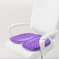 thumbnail image 3 of Purple Gel Seat Cushion, Honeycomb Breathable Cooling Chair Cushion for Office, Car, Wheelchair, Portable Travel Seat Cushion Pressure Relief for Long Sitting 7.72*15.75*1.57 Inch, 3 of 5