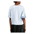 thumbnail image 2 of ALFANI Womens Light Blue Zippered Dolman Sleeve Scoop Neck Wear To Work Blouse XL, 2 of 4