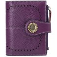 thumbnail image 1 of 1 cartera pequeña de piel para mujer con ventana de identificación., 1 of 5