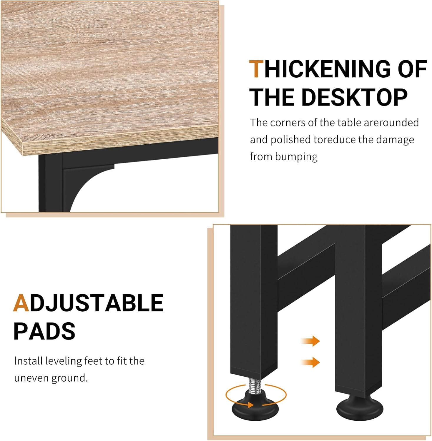 XF XINFENG Computer Desk Office Table 32" Wooden Writing Desk Kids Study & Work Table for Home Office, Nature