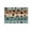 Brown Teal, variant on Grey Striped Sun Shade Sail 6.5'x10' Rectangle Outdoor Shade Canopy, Modern Geometric Abstract Art Contemporary Porch Shades Outdoor Sun Blocking Screen, Sunshade Cloth Covers for Patio/Deck/Garden