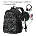 thumbnail image 2 of Balery Numbers Print USB Charging Backpack for Men and Women - Water-Resistant, Anti-Theft Laptop Backpack with USB Port for Travel, Work, School, and College, 2 of 7