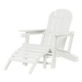 thumbnail image 3 of WestinTrends Azura No-Tools Outdoor HDPE Patio Adirondack Chair with Patio Ottoman, White, 3 of 15