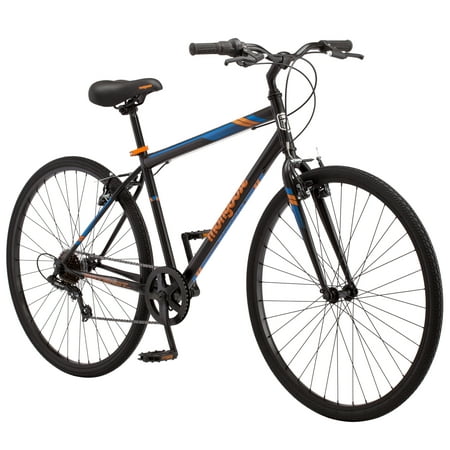 700C Mongoose Hotshot Men's Bike, Black / Orange (Best Mens Hybrid Bike Under 400)