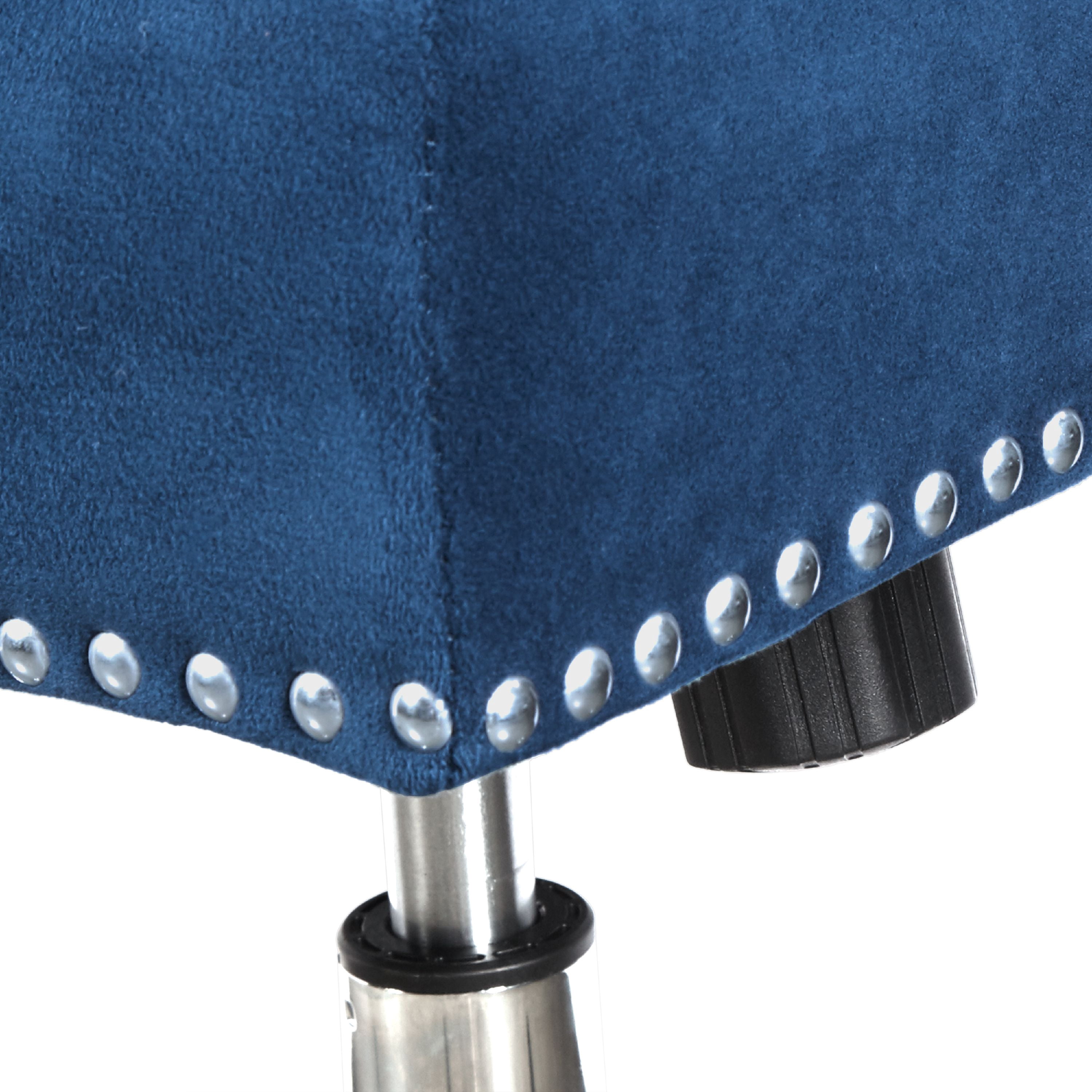 Accentrics Home Luxe Button Back Office Chair In Navy Blue Velvet DS-D274-703-1