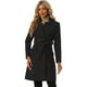 thumbnail image 1 of Abrigo con Cinturón Abrigo Vintage de Invierno con Solapa para Mujer Negro L, 1 of 6