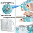 thumbnail image 5 of Sea Turtle Shower Curtain, Blue Ocean Underwater Turtle Octopus Fish Coral Beach Shower Curtain, Marine Life Aquatic Plant Coastal Nautical Shower Curtain For Bathroom Hooks Included 72"X72" Blue, 5 of 6