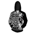 thumbnail image 3 of Ropa de otoño para hombre Sudadera con capucha informal para hombre Sudadera con capucha con cremallera con estampado de monstruos y criaturas exóticas Sudadera moderna y versátil, 3 of 5