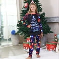 thumbnail image 2 of Family Christmas Pajamas Matching Sets, Navy Lights Christmas Tree Print Family Matching Christmas Pajamas Sets for Women, Men & Couples, 2 of 7