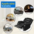 thumbnail image 5 of TrumanPick Recliner Chairs for Audlts, PU Leather  Rocker Recliners Small Spaces Sleeper Sofa Chair for Living Room, Black, 5 of 9