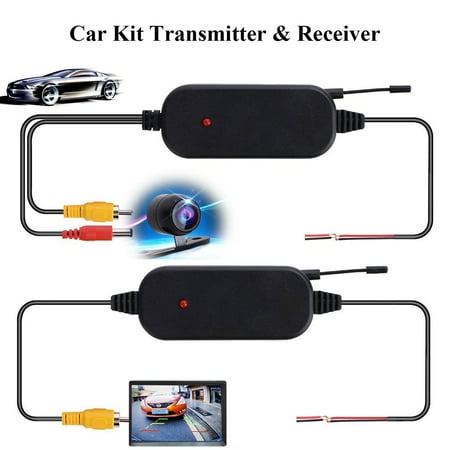 2.4g Wireless Video Audio - EEEKit 2.4G Wireless RCA Color Video Transmitter & Receiver Module Kit for 12V Car Rear View Camera
