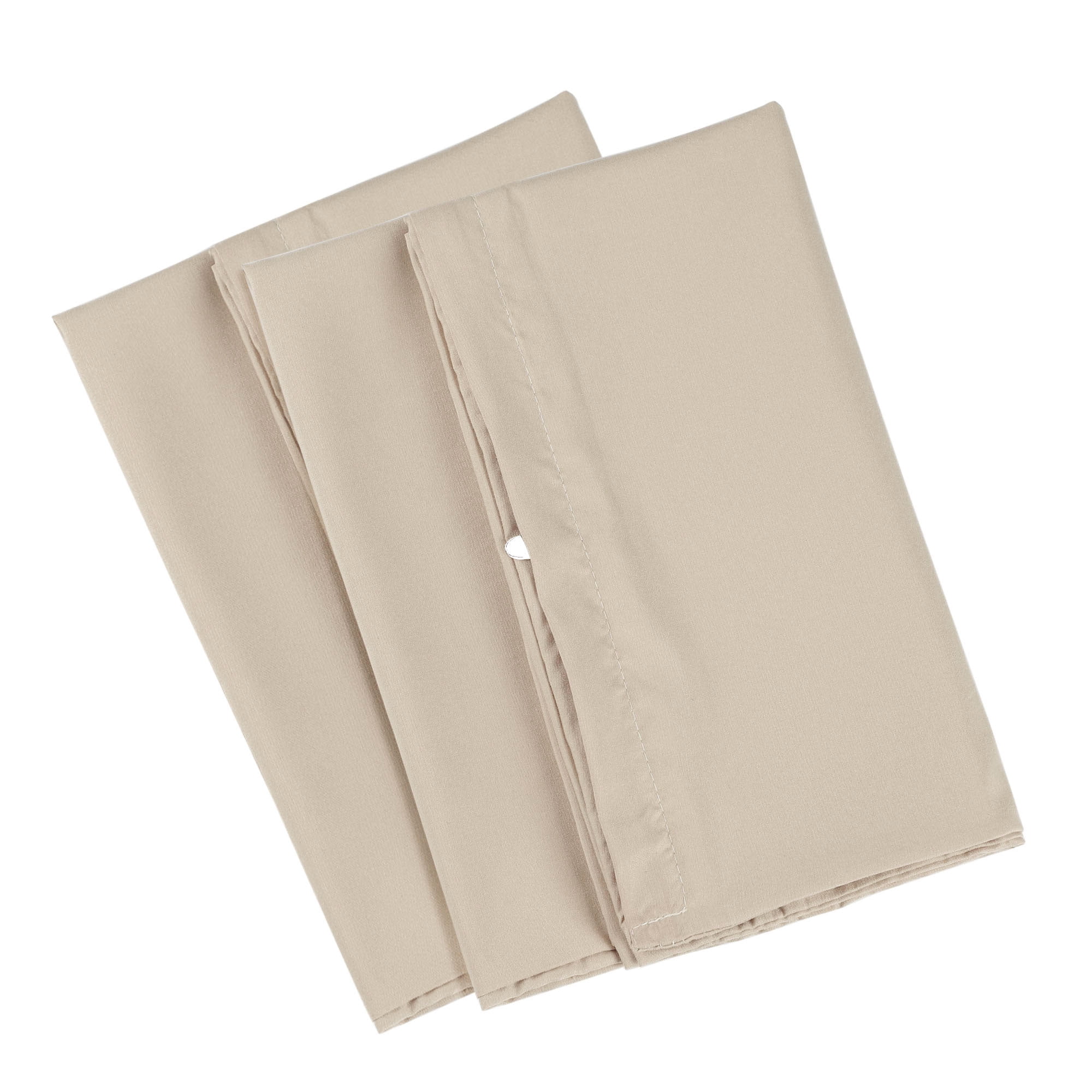Unique Bargains 2-Piece 1800D Microfiber Solid Pillowcases Khaki Travel