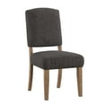 thumbnail image 3 of Weston Home Nailhead Upholstered and Wood Dining Chair, Set of 2, Dark Gray Linen, 3 of 7