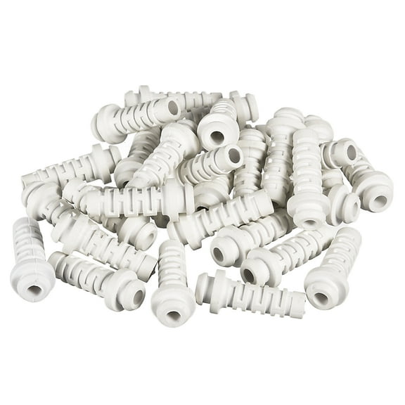 30pcs 4mm Inner Dia Strain Relief Cord Boot Protector Power Tool Hose White