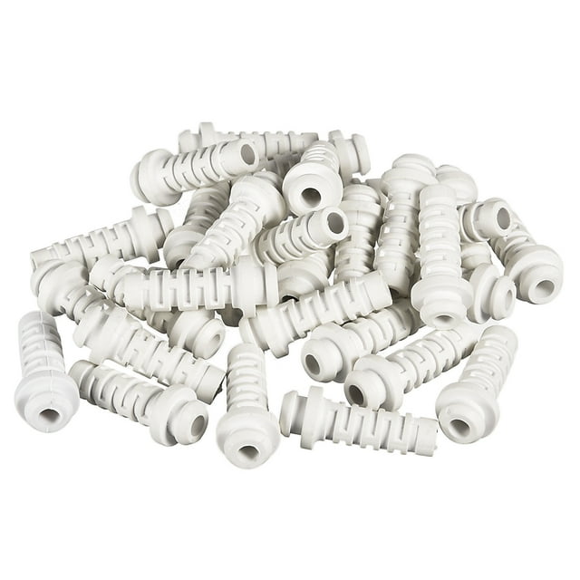 Unique Bargains 30 Pcs 4mm Diamètre Intérieur PVC Cordon de Soulagement de Tension Protecteur de Botte Tuyau d'Outil Électrique Blanc