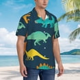 thumbnail image 2 of Lsque Hand Drawn Seamless pattern Hawaiian Shirt for Men, Unisex Summer Beach Casual Short Sleeve Button Down Shirts-Large, 2 of 9