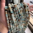 thumbnail image 4 of HOOUN 4X6MM/5X8MM Natural Gemstone Abacus Rondelle Loose Beads for Jewelry Making DIY-15 Pink Picasso-4x6mm 15.5 inches, 4 of 9