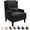 Black, variant on Mid-Century Modern Wingback Accent Chair, Chenille Upholstered Armchair with High Back, Soft Pillow, and Sturdy Wood Legs, Comfy Single Lounge Chair for Living Room, Bedroom, Nursery, or Study