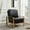 Black, variant on LeisureMod Jefferson Modern Leather Design Accent Armchair With Elegant Gold Frame Modern Living Room Armchair (Black)