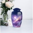 thumbnail image 5 of Star Galaxy Funeral Urn For Adult Man And Woman, Purple Urn For Human Ashes Adult Female Mom, 1 Large & Small Urns Male Set Of 4, Blue Cremation Urns For Human Ashes For Male And Female, 10&3 Inch, 5 of 7