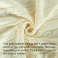 thumbnail image 2 of Flxxie 100% Pure Cotton Cable Knit Toddler Throw Blanket, Super Soft Baby Blanket for Boys and Grils, Ivory, 30x40 Inches, 2 of 6