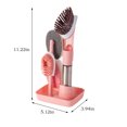 thumbnail image 4 of Dish Cleaning Brush, Soap Dispensing Dish Brush Set with 4 Replacement Heads and Storage Holder, Kitchen Scrub Brush for Dish Pot Pan Sink Cleaning, 4 of 6