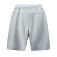 thumbnail image 5 of Caqnni Toddler Boy Comfort Casual Shorts Straight Fit Classic Loose Fit Work Wear Drawstring Shorts with Multi Pockets Quick Drying for 5-10 Years, 5 of 9