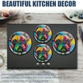 thumbnail image 6 of Gas Stove Burner Cover,Electric Stove Top Protector,Easy to Clean,Geometric - styled French Bulldog on a Colorful Wall, 6 of 7