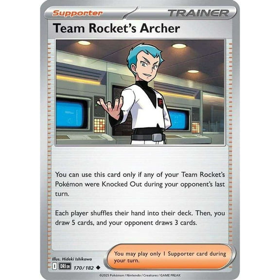 Pokemon Destined Rivals Uncommon Team Rocket's Archer #170
