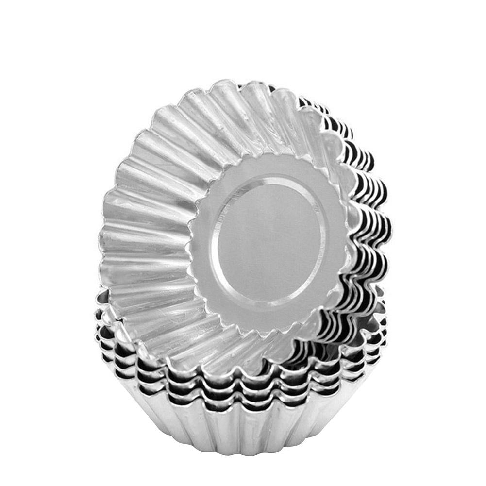 30Pcs Egg Tart Molds Mini Aluminum Cake Muffin Moulds Tins Pans