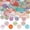 Style 1, variant on 1 Box 100 count Czech Glass Flower Beads Bohemian Glass Beads Bulk Metal Enlaced Colors Floral Loose Spacers for Bracelets Necklaces Making DIY Crafting