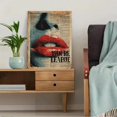 thumbnail image 5 of UXIEQU Lips Text Collage Canvas Wall Decor 15.75x11.81 Inches, 5 of 8