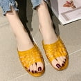 thumbnail image 2 of Slippers for Women,Slippers Jelly Transparent Slippers Soft Sole Anti Slippers Candy Color,Womens Slippers,Yellow,7.5, 2 of 4