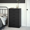 thumbnail image 4 of Prepac Rustic Ridge Farmhouse Dresser, Black Dresser for Bedroom, Chest of Drawers with 5 Drawers 18.5"D x 27.5"W x 43.5"H, BDBR-1605-1, 4 of 12
