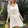 thumbnail image 5 of LYXSSBYX Casual Dresses for Women Women's Loose Beach Dress With Patchwork Hollowed Out Oversized Cover Up, 5 of 6