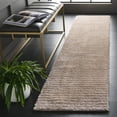 thumbnail image 2 of SAFAVIEH Tahoe Candyce Solid Shag Runner Rug, Beige, 2' x 9', 2 of 7