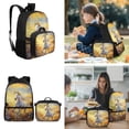 thumbnail image 2 of Yspwyqan Girls Backpack Set Ages 8-15, Wildflower Sunset White Horse Backpack and Lunch Box Set with Pencil Case, Double Zip Large Capacity Front Pocket Bags for Primary Elementary School, 2 of 7