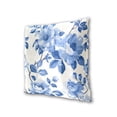 thumbnail image 3 of Blue White Florals and Leaves Throw Pillow Covers Pillowcases 16 x 16 Inch Home Decor 2 Packs for Bedroom Sofa, 3 of 6