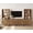 Walnut, variant on Modern Fluted TV Stand with Bookshelves for Tvs up to 75", Large Entertainment Center with Storage Cabinet, 14-Tier TV Console with Reeded Doors For Living Room, Bedroom