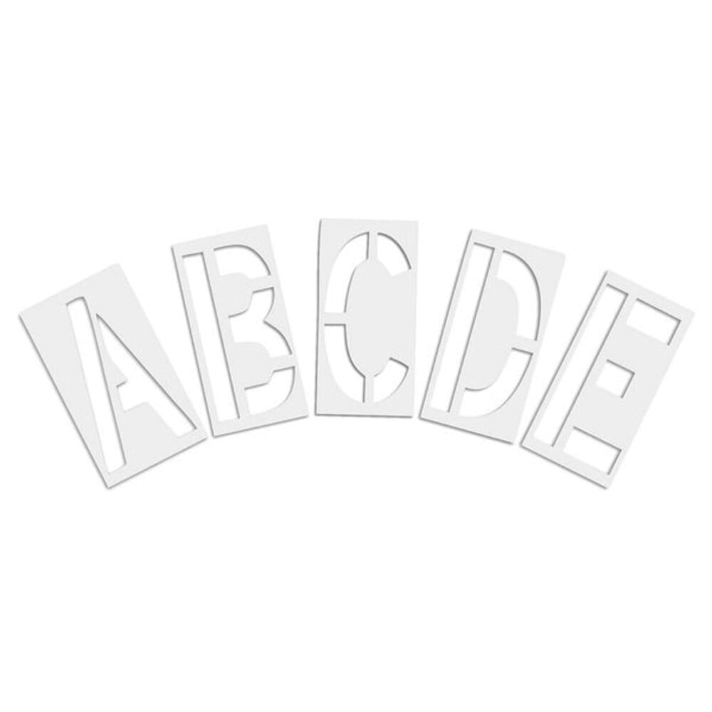 Rae Pavement Stencil,24 in,Alphabet Kit,1/16, STL-116-8245 STL-116-8245