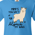 thumbnail image 4 of Inktastic Mimi's You Say Alpaca My Bags Youth T-Shirt, 4 of 5