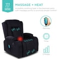 thumbnail image 4 of Best Choice Products Electric Power Lift Linen Recliner Massage Chair Furniture w/ USB Port, Heat, Cupholders - Black, 4 of 8
