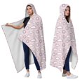 thumbnail image 2 of Wearable Blanket,Pink Purple Sun Cloud Pattern Hooded Wearable Sherpa Blanket for Adults & Teens,Winter Poncho Shawl Wrap Cape Thick Warm,60"x80", 2 of 5