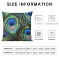 thumbnail image 5 of SHANXI Peacock Feathers Invasion Throw Pillow Covers Sofa Pillowcase Car Square Throw Pillowcases Home Decoration 22x22in, 5 of 5