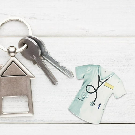 Worgeous 4pcs Doctor Nurse Keychains Nurse Doctor Charm Keychains Unique Hospital Key Rings For Medical Staff Key Ring Presents Party Favors