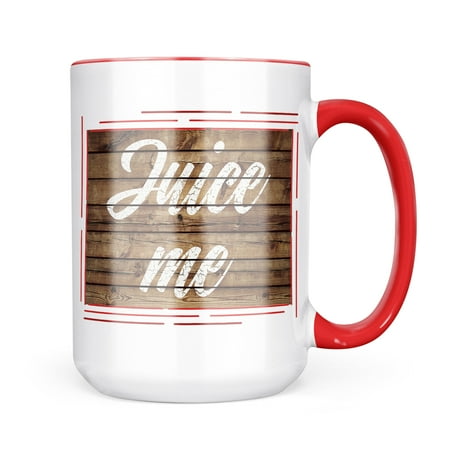 

Neonblond Painted Wood Juice Me Mug gift for Coffee Tea lovers