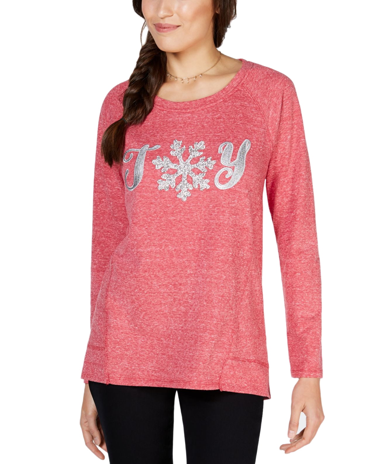 Style & Co Womens Plus Embroidered Pullover Hoodie 