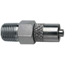 1 PK ZoroSelect Male Luer to 1/8 NPT Male, Plated Brass Silver